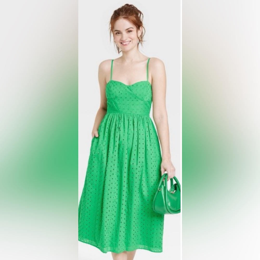 Green Eyelet SunDress